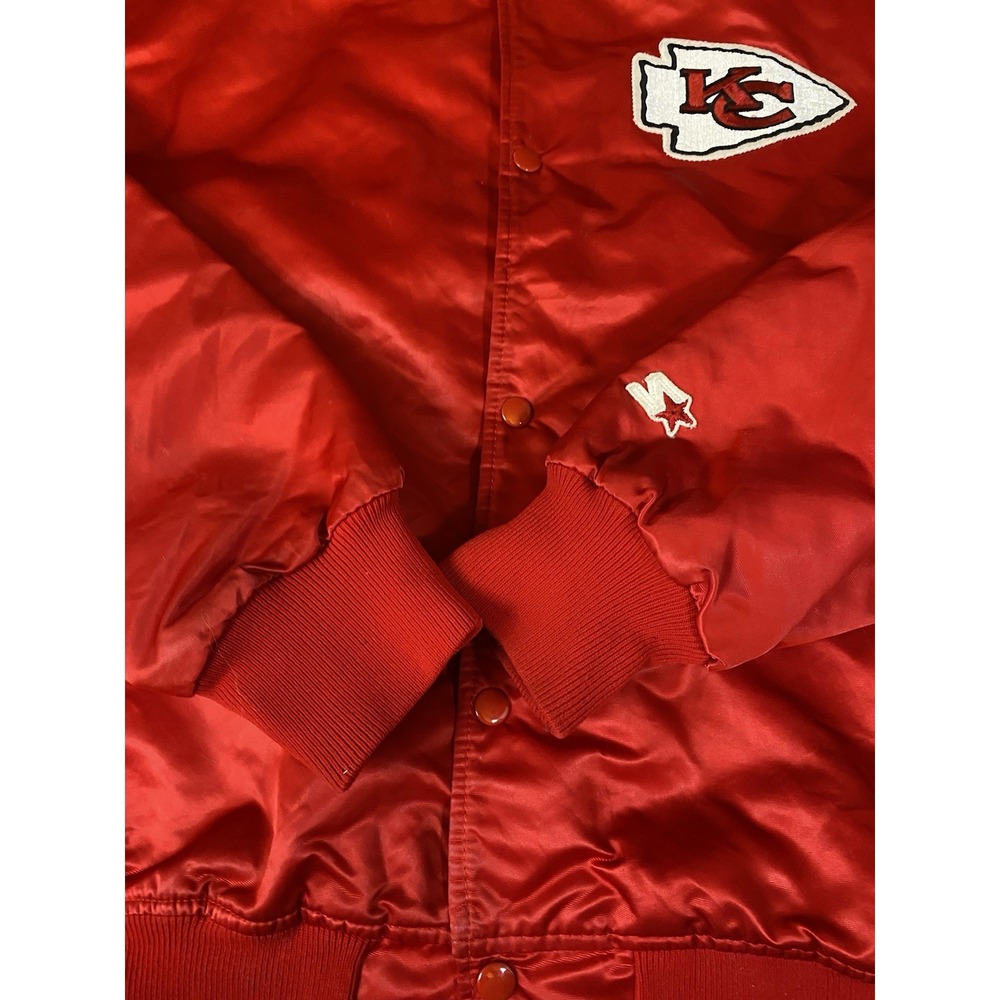 Vintage Kansas City Chiefs Mens XL NFL Red Satin Pro Line Starter Jacket - Picture 6 of 15